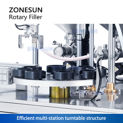 ZONESUN ZS-VTRPF4 Automatic 4-Color Cosmetic Cream Filling Machine for Jars