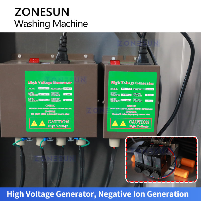 ZONESUN ZS-NIC3 Ionized Air Rinse Machine for PET and Glass Bottle Cleaning
