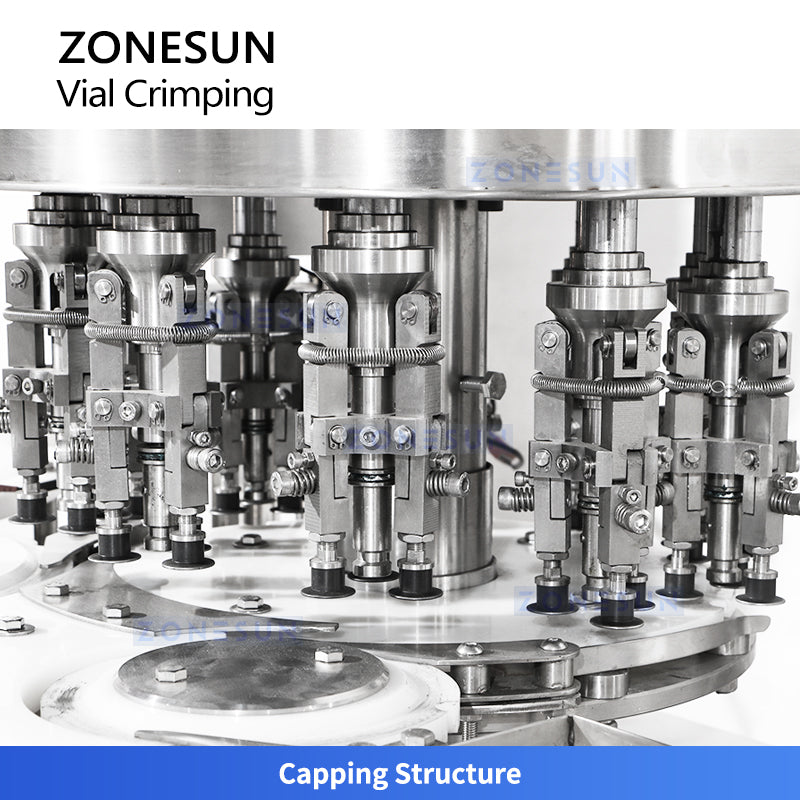 ZONESUN ZS-YG100 Automatic Rotary Vial Bottle Flip-off Caps Crimping Machine