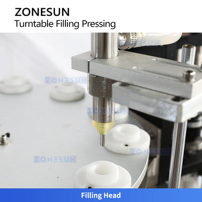 ZONESUN ZS-AFC1CH Automatic Paste Filling and Cap Pressing Monoblock Machine with Pressurized Hopper