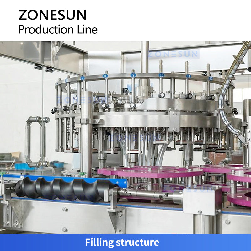 Zonesun ZS-XFCL12 High Speed Glass Bottle Filling and Capping Monoblock