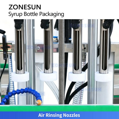 ZONESUN ZS-FAL180V10 Automatic 4-Head Paste Filling & Capping Line with Dustproof Cover