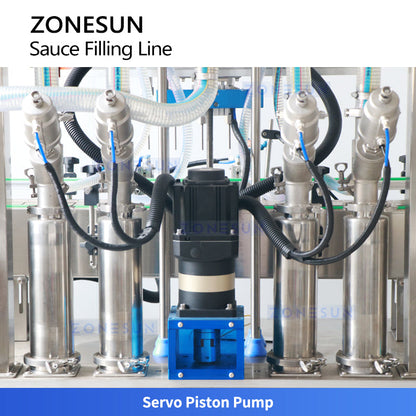 ZONESUN ZS-FAL180G5 Sauce Filling Capping Labeling Machine