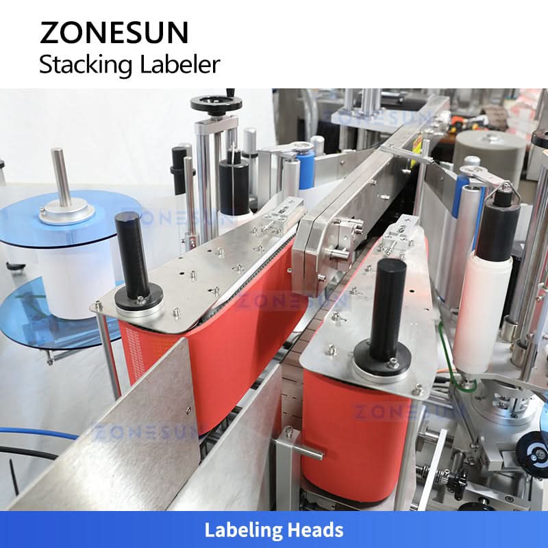 Zonesun ZS-TB60S Automatic Dual-Side Labeling Machine with Stacking System for Wet Wipes & Pouches