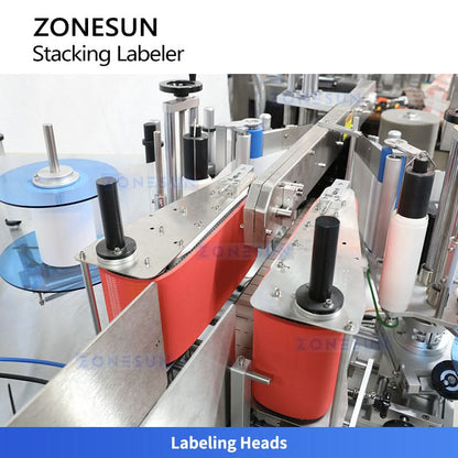 Zonesun ZS-TB60S Automatic Dual-Side Labeling Machine with Stacking System for Wet Wipes & Pouches