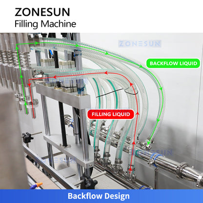 ZONESUN ZS-VTZL100 Automatic 6-Head Liquid Level Filler for Whiskey & Beverages
