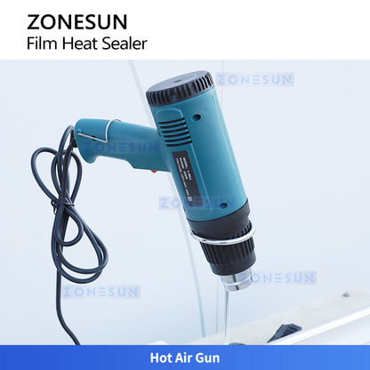 ZONESUN ZS-MSCS3 Manual Shrink Wrap Machine with Hot Cutting System for PVC/PE/POF Film Wrapper