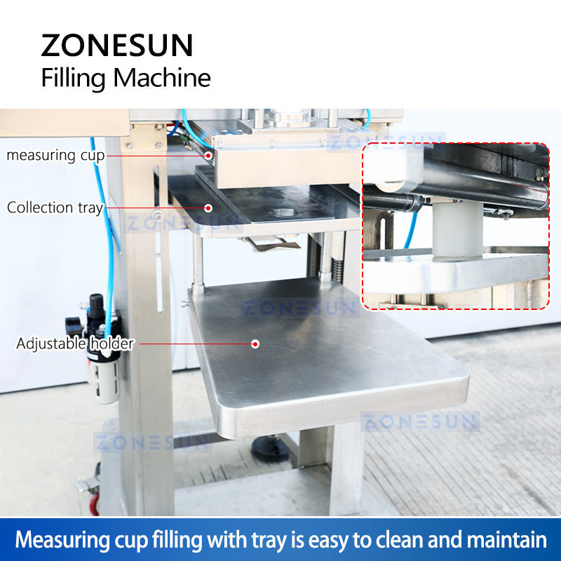 ZONESUN ZS-GTSC1 Semi-Automatic Auger Filler for Pickled & Stripped Food Packing