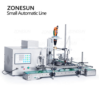 ZONESUN ZS-MPXG1 Auto Magnetic Pump Liquid Filling & Capping Machine