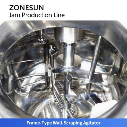 ZONESUN ZS-MB300L3 Industrial Jam Sauce Processing Tank System Mixing Vacuum Cooling
