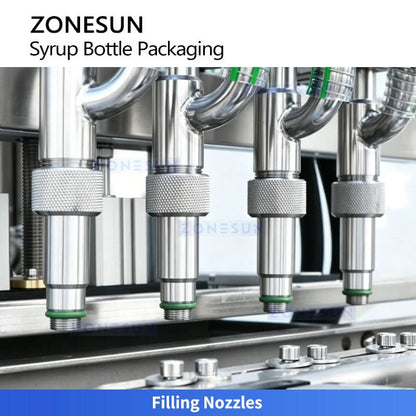ZONESUN ZS-FAL180V10 Automatic 4-Head Paste Filling & Capping Line with Dustproof Cover