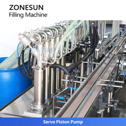 ZONESUN ZS-SV10HS Automatic Servo Piston Filling Machine 10-Head Paste Filler