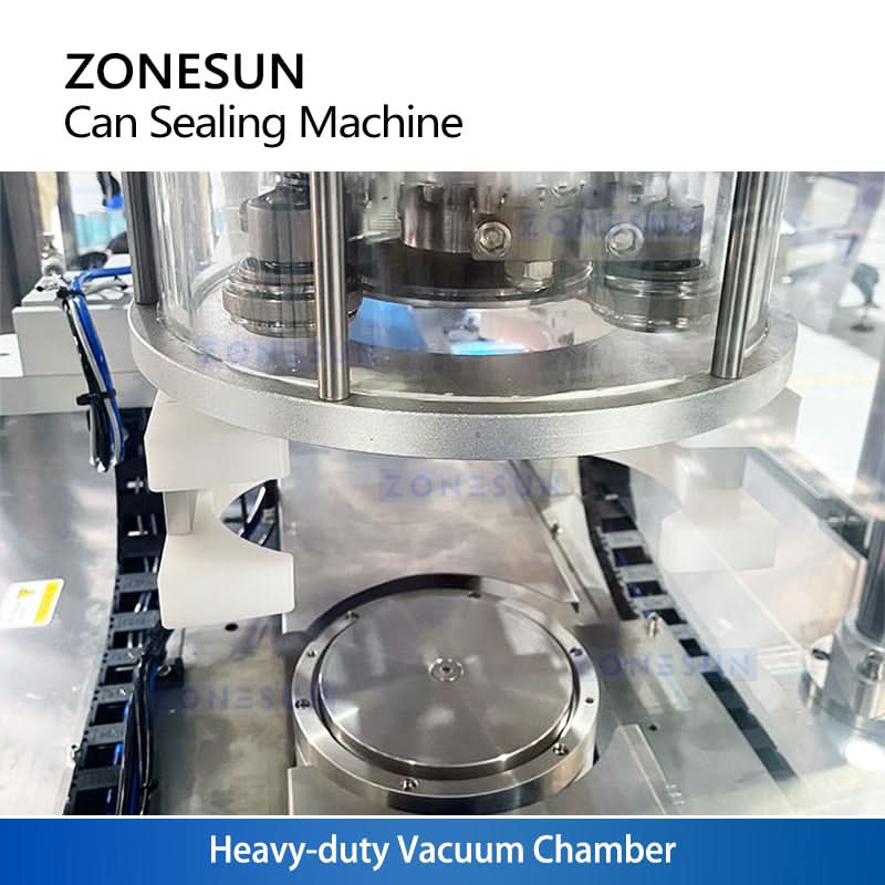 ZONESUN ZS-AFK500 Automatic Can Vacuum & Nitrogen Flushing Capping Machine for Food & Milk Powder Canning