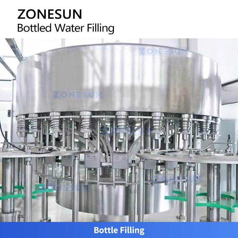 ZONESUN ZS-DWFC12 Automatic 3-in-1 Water Bottling Machine for PET Packaging