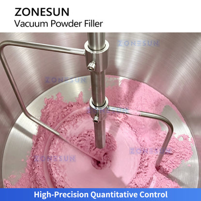 ZONESUN ZS-FM30L Dust-Free Vacuum Powder Filler Pro Filling Machine for Ultra-Fine Powders & Spices (10-30 pcs/min)