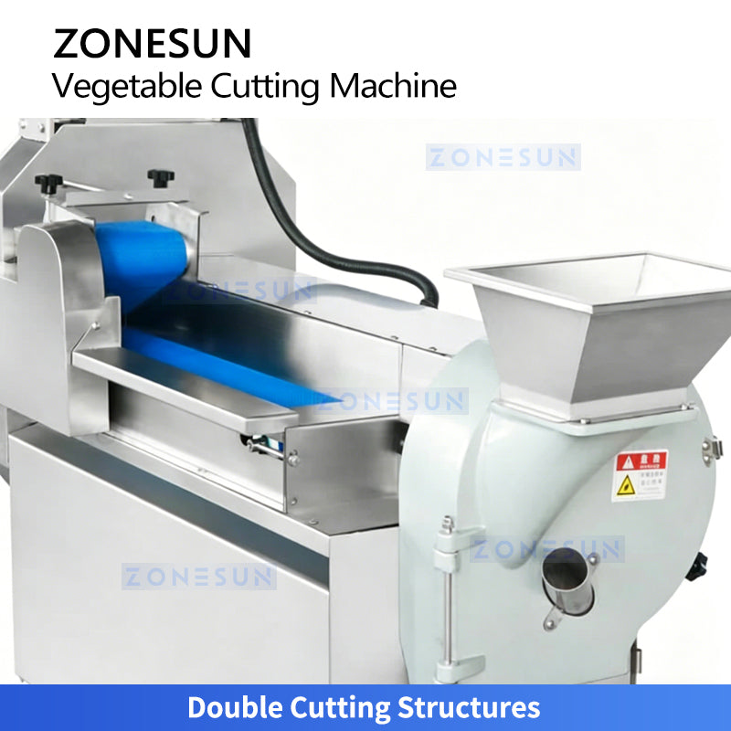 ZONESUN  ZS-VCM901 Commercial Food Grade Vegetable Cutting Machine - Multifunctional Automatic Slicing & Dicing Equipment