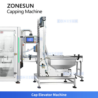 ZONESUN ZS-XG440M Automatic Rotary 8 Heads Capping machine  Plastic Bottle Cap Screwing Equipment with Automatic Cap Elevator