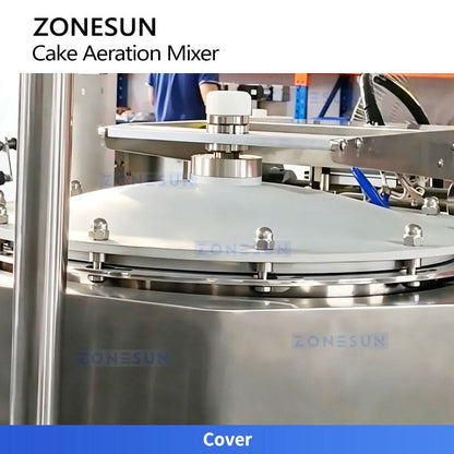 ZONESUN ZS-DG130 Industrial Continuous Batter Whipping Machine, Automatic Cake Aeration Mixer for Bakery Production Line