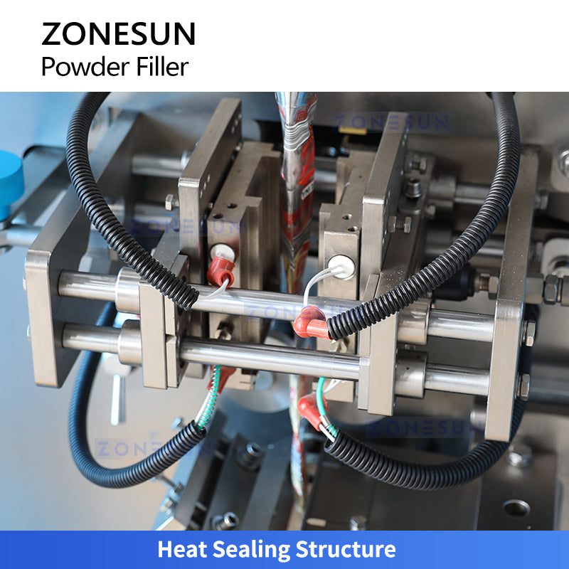 Zonesun ZS-FS220P Powder Sachet Packaging VFFS Machine Heat Sealing Structure