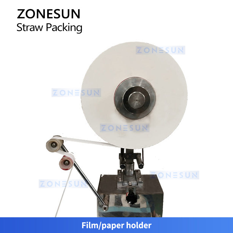 ZONESUN ZS-SPZ51 Automatic Single Straw Packing Machine Plastic Straw Filling and Cutting Equipment