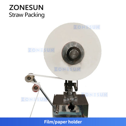 ZONESUN ZS-SPZ51 Automatic Single Straw Packing Machine Plastic Straw Filling and Cutting Equipment