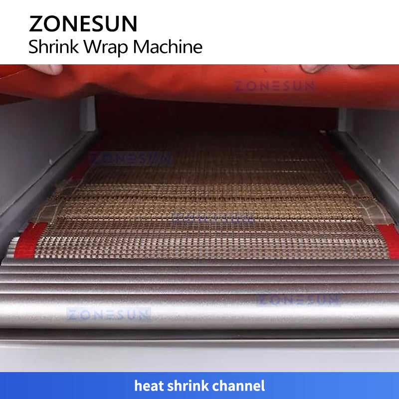 ZONESUN ZS-FQ400 Semi Automatic Shrink Wrapping Machine L-Type Sealing Wrapper Bottles Boxes Cartons Packaging