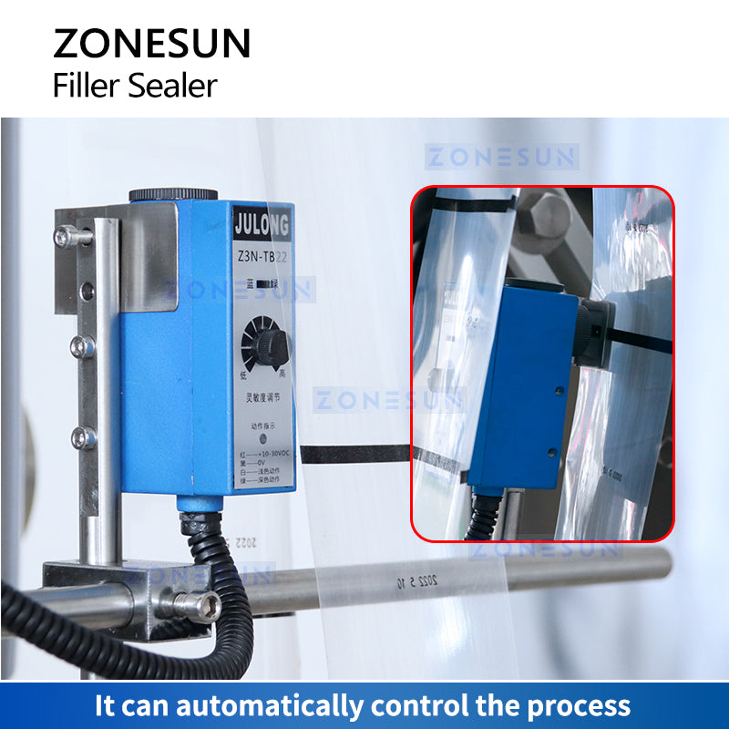 Zonesun ZS‑S100RP Automatic VFFS Bagger with Feeding Pump for Sauces