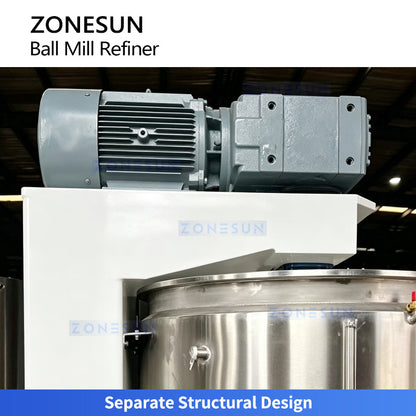 ZONESUN ZS-BM150 Food Grade Vertical Ball Mill, Pro Refiner Machine for Chocolate Paste, Almond & Peanut Butter Grinding
