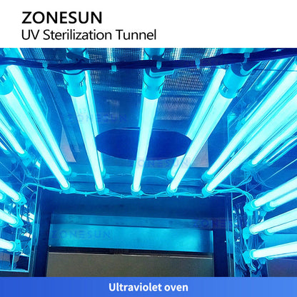 ZONESUN ZS-UVS2 Industrial UV Sterilization Tunnel for Cosmetic Food Beverage Disinfection