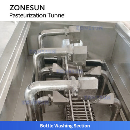 ZONESUN ZS-PM2 Tunnel Pasteurizer With Washing Dryer for Bottled Beverage Process