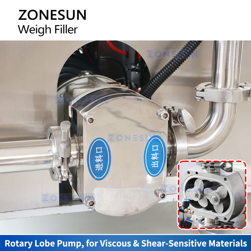 ZONESUN ZS-RPW1Z Tabletop Weighing Filler for Sauces, Honey & Paste Products