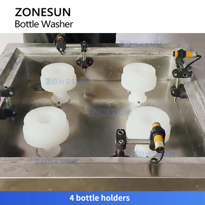 Zonesun ZS‑WB4S Semi‑automatic High‑Pressure Bottle Rinsing Machine