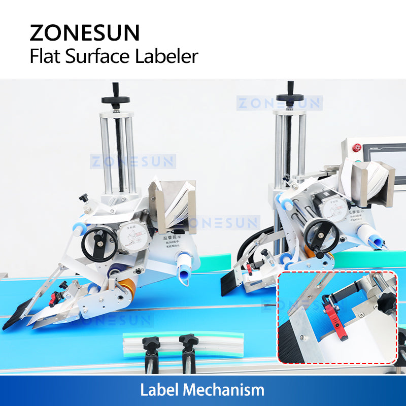 ZONESUN Automatic High-Speed Dual-Head Flat Surface Labeling Machine with Paging Feeder (ZS-TB160P2)