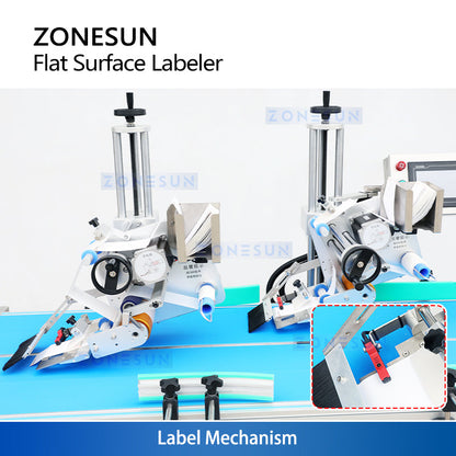 ZONESUN Automatic High-Speed Dual-Head Flat Surface Labeling Machine with Paging Feeder (ZS-TB160P2)