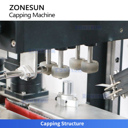 Zonesun ZS-XG440S2 Automatic Servo Capper with Dual-Track Feeder