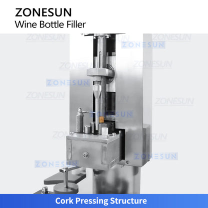 Zonesun ZS-AFC883W Automatic Wine Bottle Rinsing Filling and Corking Machine