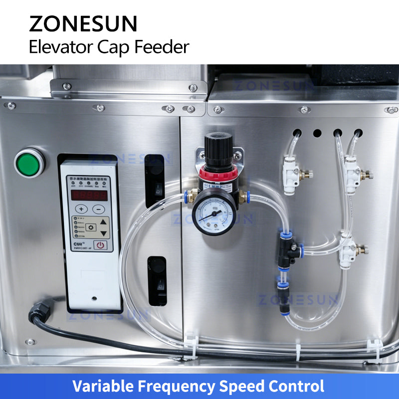 ZONESUN ZS-SLJ10 Automatic Step Cap Feeder & Sorting Machine SUS304 Bottle Cap Elevator