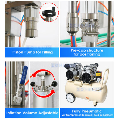 Zonesun ZS-QW1600L Dual‑Head High‑Speed Aerosol Canning Monoblock