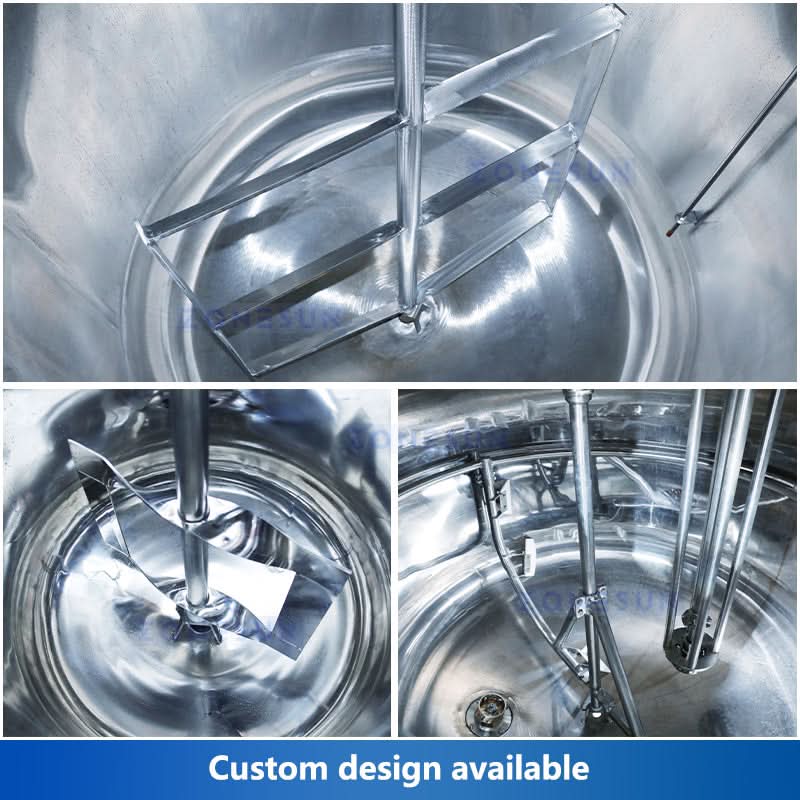 ZONESUN ZS-MB100L Stainless Steel Industrial Mixing Tank with Heating & Agitator