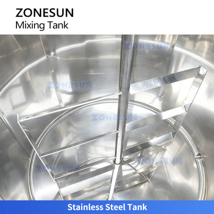 ZONESUN ZS-MB800L 800L Commercial Mixing and Supply Tank, Heavy-Duty Liquid Soap, Shampoo & Sauce Storage Vessel