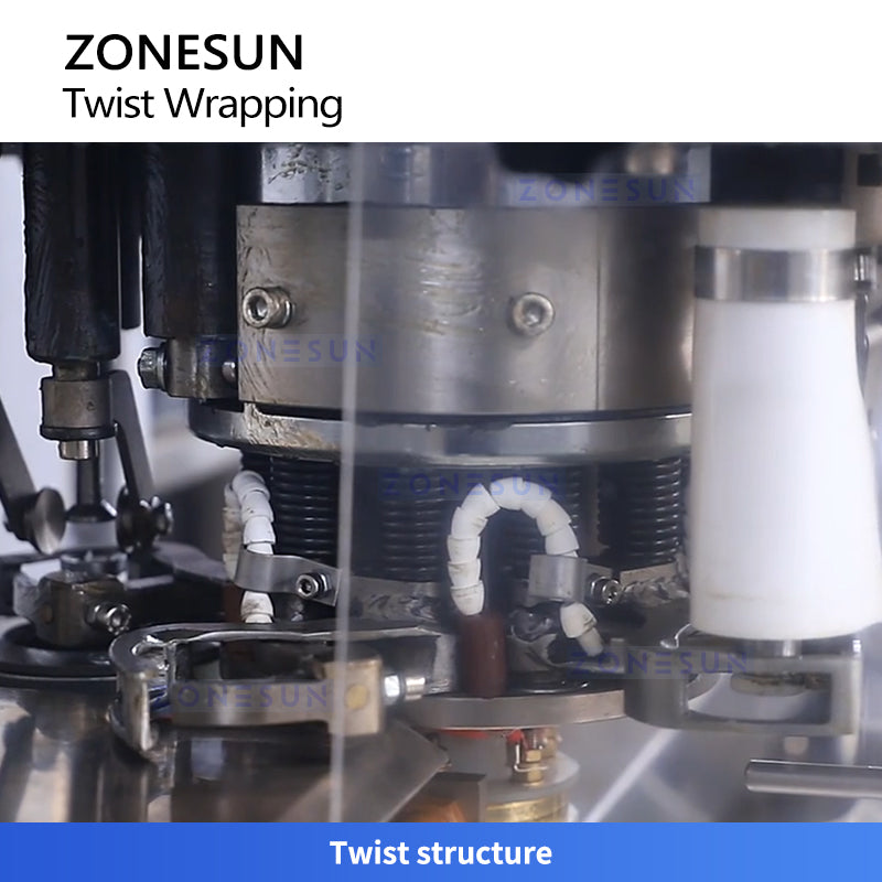 ZONESUN ZS-TCW2 Automatic Twist Lollipop Wrapping Machine Ball Lollipop Packager