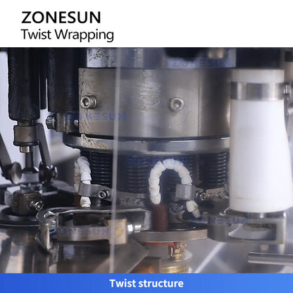 ZONESUN ZS-TCW2 Automatic Twist Lollipop Wrapping Machine Ball Lollipop Packager