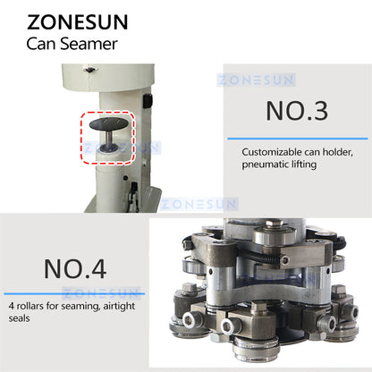 Zonesun ZS-CS2 Semi‑Automatic Can Seamer for Rectangular Cans