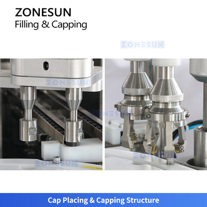 ZONESUN ZS-AFC50 Automatic Dropper Bottle Serums Liquid Filling and Capping Machine Monoblock