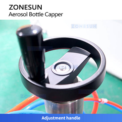 ZONESUN ZS-YG25P Pneumatic Aerosol Can Crimping Machine Luminum Spray Can Sealer