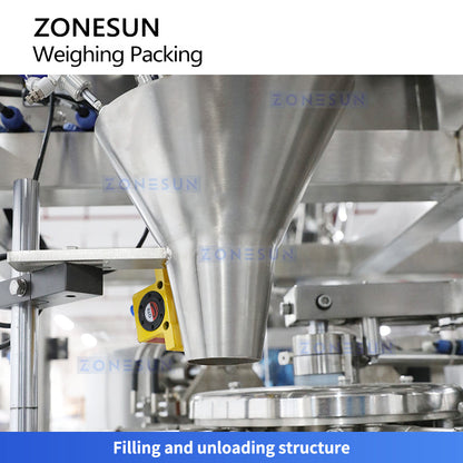ZONESUN ZS-AFS200 Automatic Rotary Premade Pouch Packing Machine Granules Nuts Filling Weighing Equipment