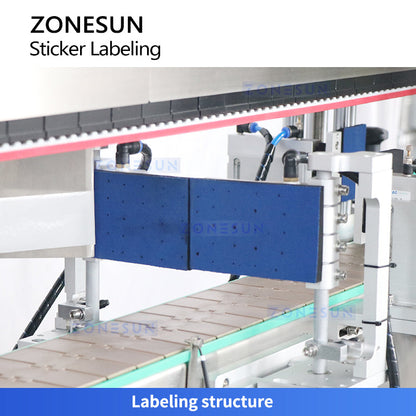 Zonesun ZS-TB900 Automatic Square Bottle Labeling Machine for Full Wrap Precision