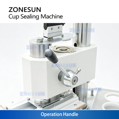ZONESUN ZS-KCS5 Semi-Automatic Cup Sealing Machine with Custom Molds for Milk Tea & Coffee
