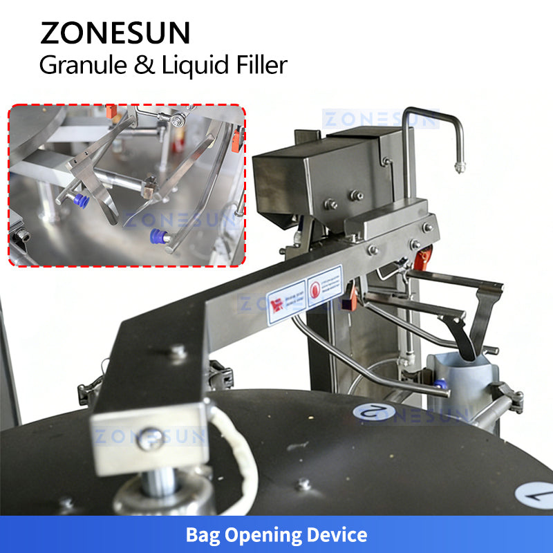 ZONESUN ZS-ZY300 Rotary Pouch Multigrain Porridge Packaging Machine for Food Granules Liquids Filling Sealing