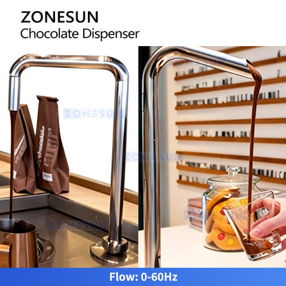 ZONESUN ZS-DJ500 5.5L Commercial Chocolate Dispenser Machine for Ice Cream & Desserts
